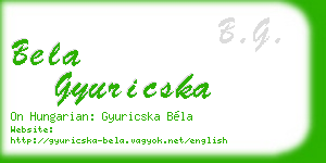 bela gyuricska business card